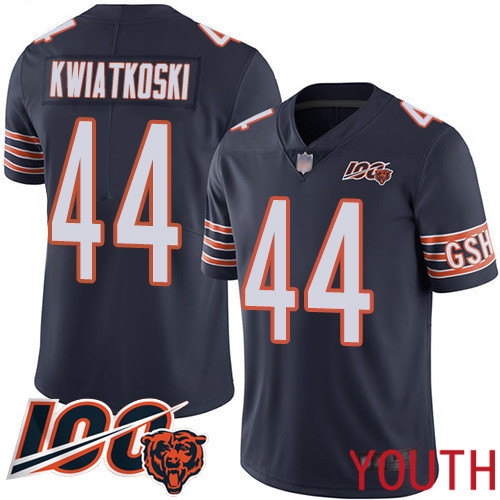 Chicago Bears Limited Navy Blue Youth Nick Kwiatkoski Home Jersey NFL Football #44 100th Season